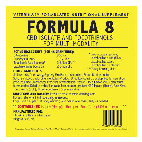 FORMULA 8 CBD PASTE FOR HORSES & DOGS