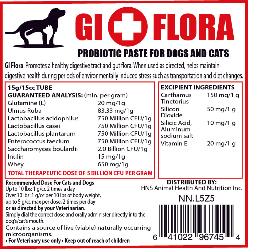 GI FLORA Probiotic Paste for Dogs & Cats